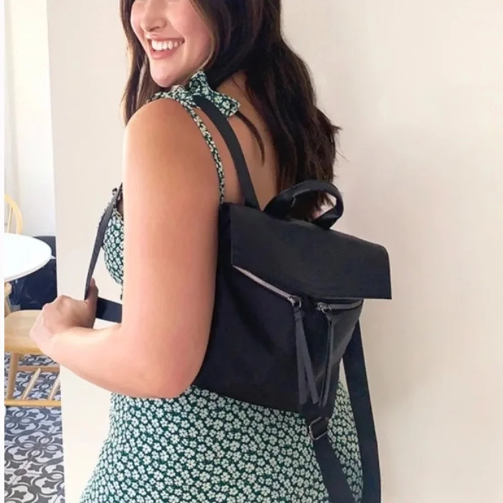 Botkier Mini Trigger Backpack Black Nylon Minimal Streetwear Utility Fall School